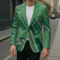 Pasifika Women's Day - Samoa Siapo Malu Tattoo Inspired Blazer Jade LT7 - Polynesian Pride