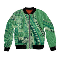 Pasifika Women's Day - Samoa Siapo Malu Tattoo Inspired Bomber Jacket Jade LT7 Unisex Jade - Polynesian Pride