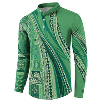 Pasifika Women's Day - Samoa Siapo Malu Tattoo Inspired Button Sweatshirt Jade LT7 - Polynesian Pride