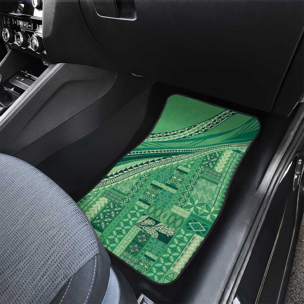 Pasifika Women's Day - Samoa Siapo Malu Tattoo Inspired Car Mats Jade LT7 - Polynesian Pride