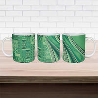 Pasifika Women's Day - Samoa Siapo Malu Tattoo Inspired Ceramic Mug Jade LT7 - Polynesian Pride