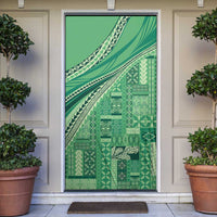 Pasifika Women's Day - Samoa Siapo Malu Tattoo Inspired Door Cover Jade LT7 Jade - Polynesian Pride