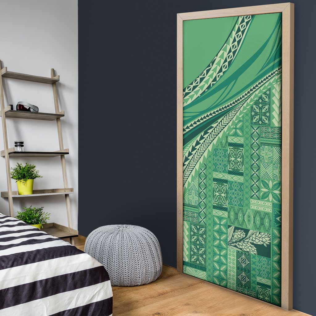 Pasifika Women's Day - Samoa Siapo Malu Tattoo Inspired Door Cover Jade LT7 - Polynesian Pride