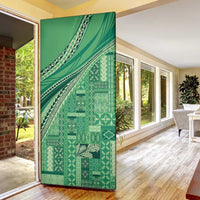 Pasifika Women's Day - Samoa Siapo Malu Tattoo Inspired Door Cover Jade LT7 - Polynesian Pride