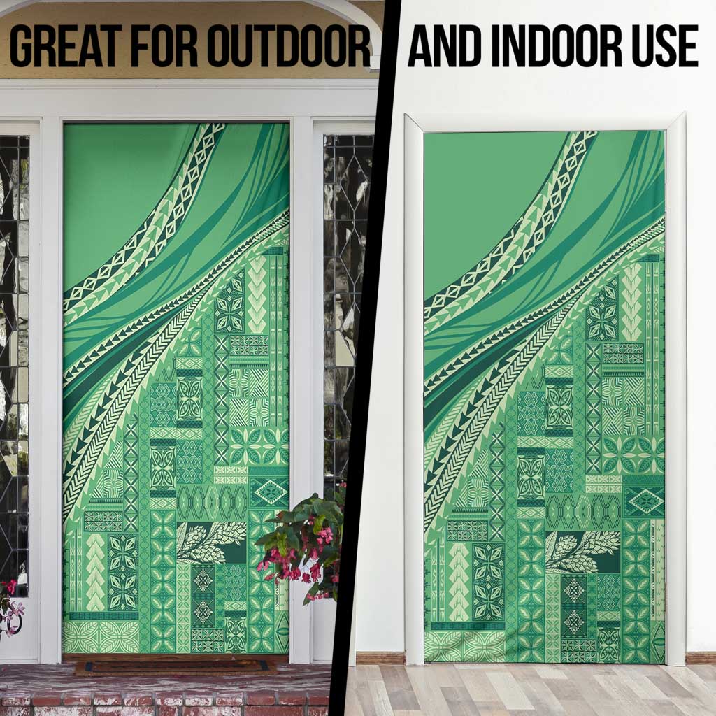 Pasifika Women's Day - Samoa Siapo Malu Tattoo Inspired Door Cover Jade LT7 - Polynesian Pride