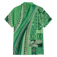 Pasifika Women's Day - Samoa Siapo Malu Tattoo Inspired Family Matching Tank Maxi Dress and Hawaiian Shirt Jade