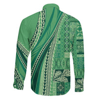 Pasifika Women's Day - Samoa Siapo Malu Tattoo Inspired Family Matching Tank Maxi Dress and Hawaiian Shirt Jade