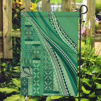 Pasifika Women's Day - Samoa Siapo Malu Tattoo Inspired Garden Flag Jade LT7 Garden Flag Jade - Polynesian Pride