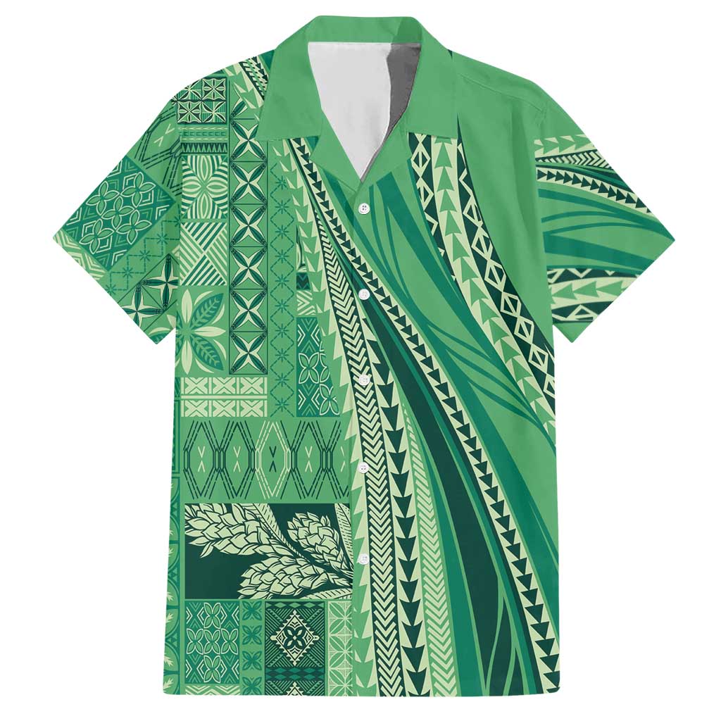 Pasifika Women's Day - Samoa Siapo Malu Tattoo Inspired Hawaiian Shirt Jade