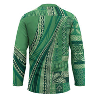 Pasifika Women's Day - Samoa Siapo Malu Tattoo Inspired Hockey Jersey Jade LT7 - Polynesian Pride