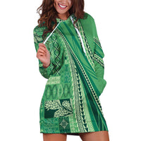 Pasifika Women's Day - Samoa Siapo Malu Tattoo Inspired Hoodie Dress Jade LT7 Jade - Polynesian Pride