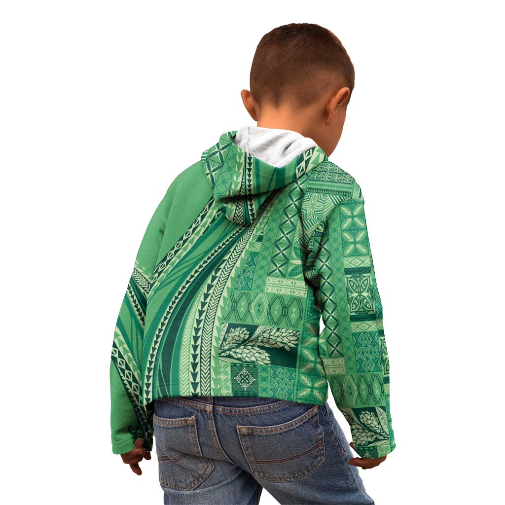 Pasifika Women's Day - Samoa Siapo Malu Tattoo Inspired Kid Hoodie Jade LT7 - Polynesian Pride