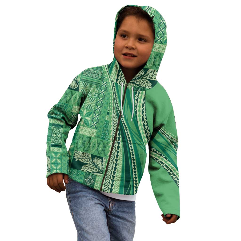 Pasifika Women's Day - Samoa Siapo Malu Tattoo Inspired Kid Hoodie Jade LT7 - Polynesian Pride