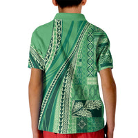 Pasifika Women's Day - Samoa Siapo Malu Tattoo Inspired Kid Polo Shirt Jade LT7 - Polynesian Pride