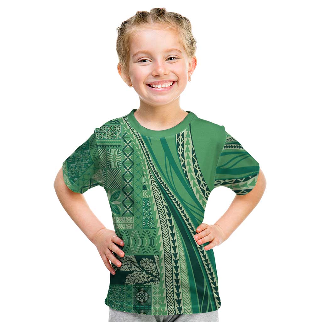 Pasifika Women's Day - Samoa Siapo Malu Tattoo Inspired Kid T Shirt Jade LT7 Jade - Polynesian Pride