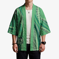 Pasifika Women's Day - Samoa Siapo Malu Tattoo Inspired Kimono Jade LT7 - Polynesian Pride