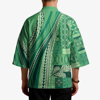 Pasifika Women's Day - Samoa Siapo Malu Tattoo Inspired Kimono Jade LT7 - Polynesian Pride