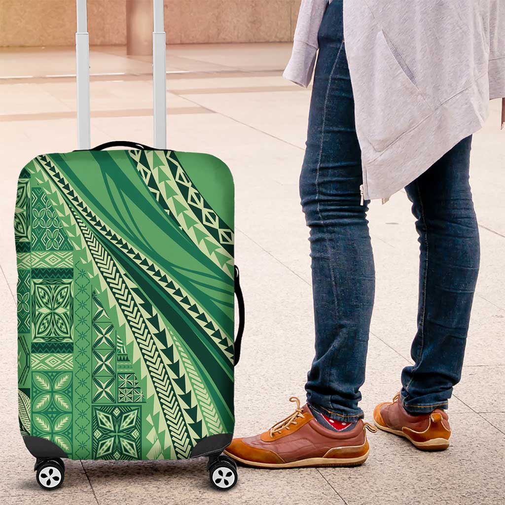 Pasifika Women's Day - Samoa Siapo Malu Tattoo Inspired Luggage Cover Jade LT7 Jade - Polynesian Pride