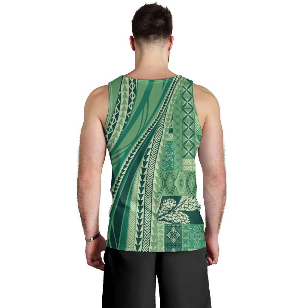 Pasifika Women's Day - Samoa Siapo Malu Tattoo Inspired Men Tank Top Jade LT7 - Polynesian Pride