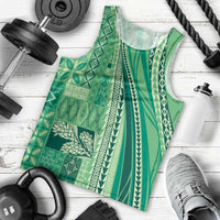 Pasifika Women's Day - Samoa Siapo Malu Tattoo Inspired Men Tank Top Jade LT7 - Polynesian Pride