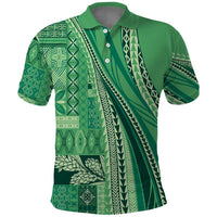 Pasifika Women's Day - Samoa Siapo Malu Tattoo Inspired Polo Shirt Jade