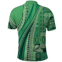 Pasifika Women's Day - Samoa Siapo Malu Tattoo Inspired Polo Shirt Jade