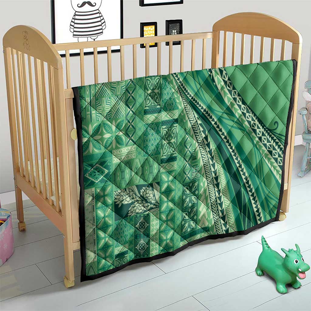 Pasifika Women's Day - Samoa Siapo Malu Tattoo Inspired Quilt Jade LT7 - Polynesian Pride