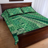 Pasifika Women's Day - Samoa Siapo Malu Tattoo Inspired Quilt Bed Set Jade LT7 - Polynesian Pride
