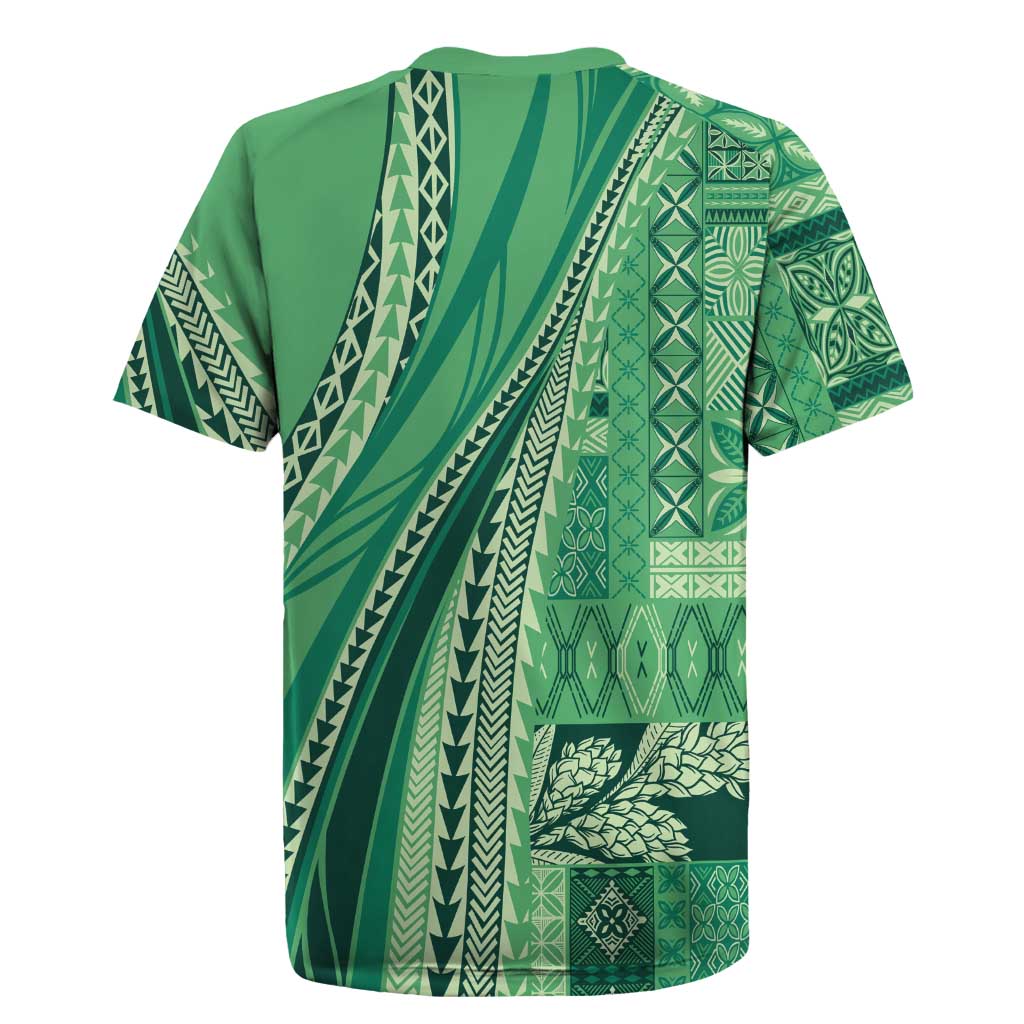 Pasifika Women's Day - Samoa Siapo Malu Tattoo Inspired Rugby Jersey Jade LT7 - Polynesian Pride