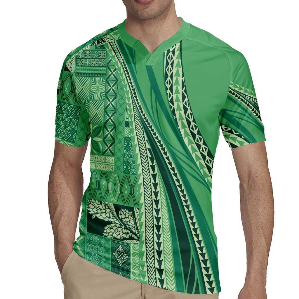 Pasifika Women's Day - Samoa Siapo Malu Tattoo Inspired Rugby Jersey Jade LT7 - Polynesian Pride