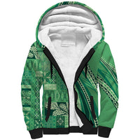 Pasifika Women's Day - Samoa Siapo Malu Tattoo Inspired Sherpa Hoodie Jade LT7 Unisex Jade - Polynesian Pride
