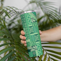 Pasifika Women's Day - Samoa Siapo Malu Tattoo Inspired Skinny Tumbler Jade LT7 - Polynesian Pride