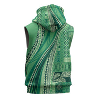 Pasifika Women's Day - Samoa Siapo Malu Tattoo Inspired Sleeveless Hoodie Jade LT7 - Polynesian Pride