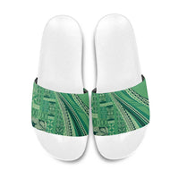 Pasifika Women's Day - Samoa Siapo Malu Tattoo Inspired Slide Sandals Jade