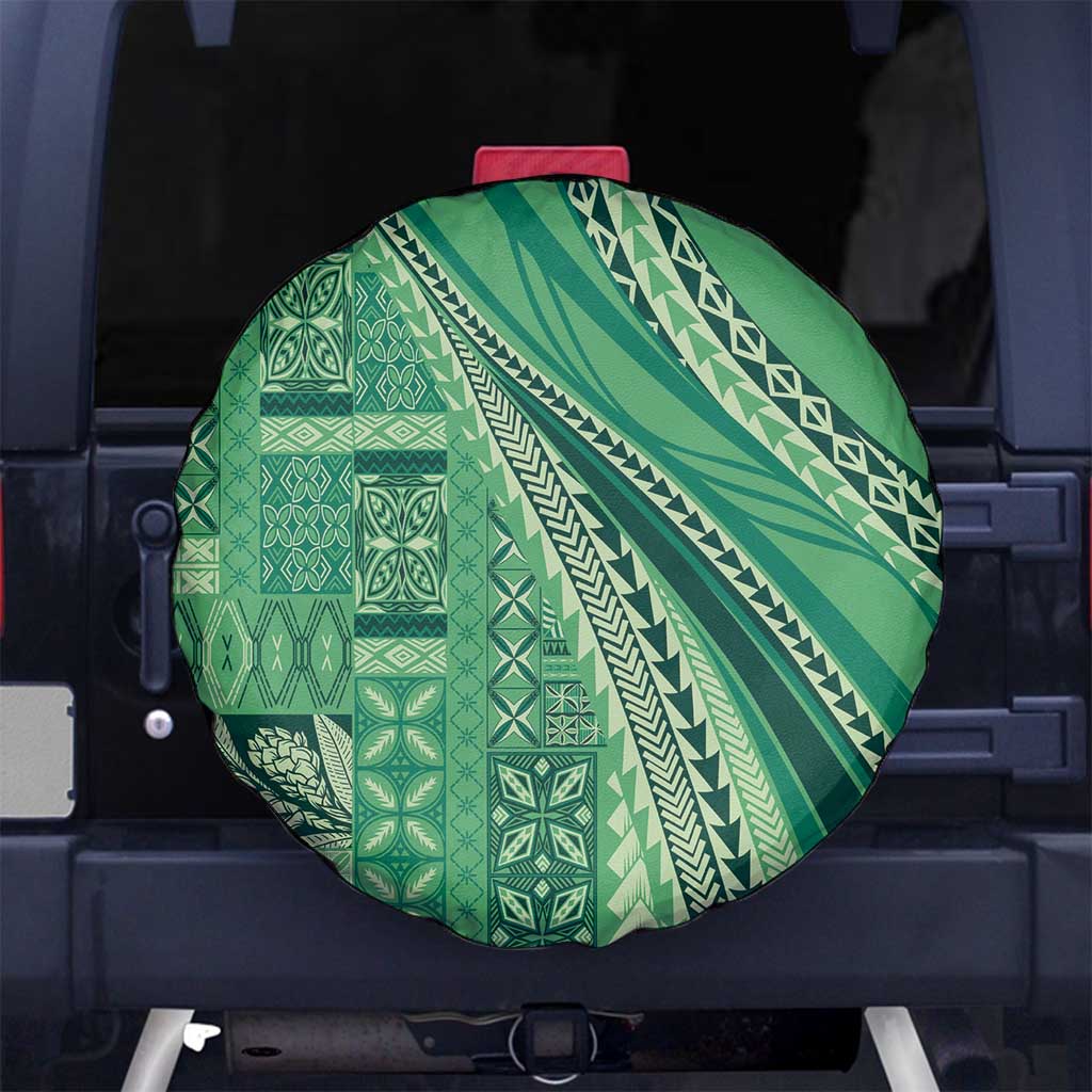 Pasifika Women's Day - Samoa Siapo Malu Tattoo Inspired Spare Tire Cover Jade