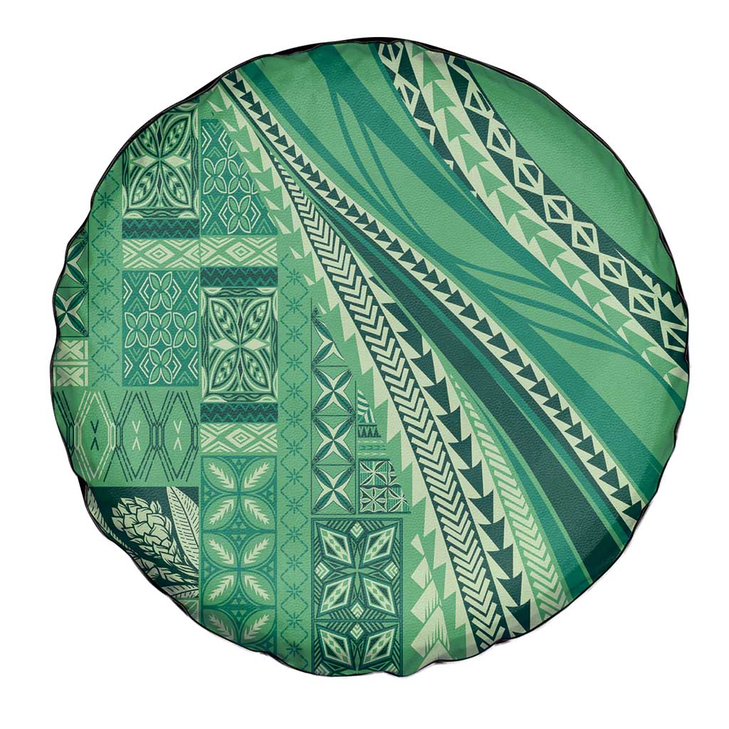 Pasifika Women's Day - Samoa Siapo Malu Tattoo Inspired Spare Tire Cover Jade LT7 - Polynesian Pride