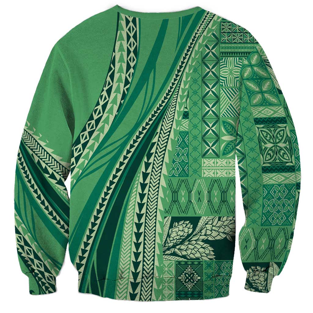 Pasifika Women's Day - Samoa Siapo Malu Tattoo Inspired Sweatshirt Jade