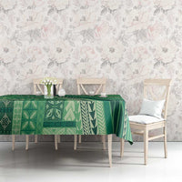 Pasifika Women's Day - Samoa Siapo Malu Tattoo Inspired Tablecloth Jade LT7 - Polynesian Pride