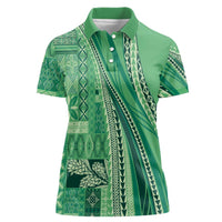 Pasifika Women's Day - Samoa Siapo Malu Tattoo Inspired Women Polo Shirt Jade LT7 Female Jade - Polynesian Pride