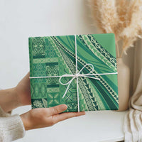 Pasifika Women's Day - Samoa Siapo Malu Tattoo Inspired Wrapping Paper Jade LT7 - Polynesian Pride