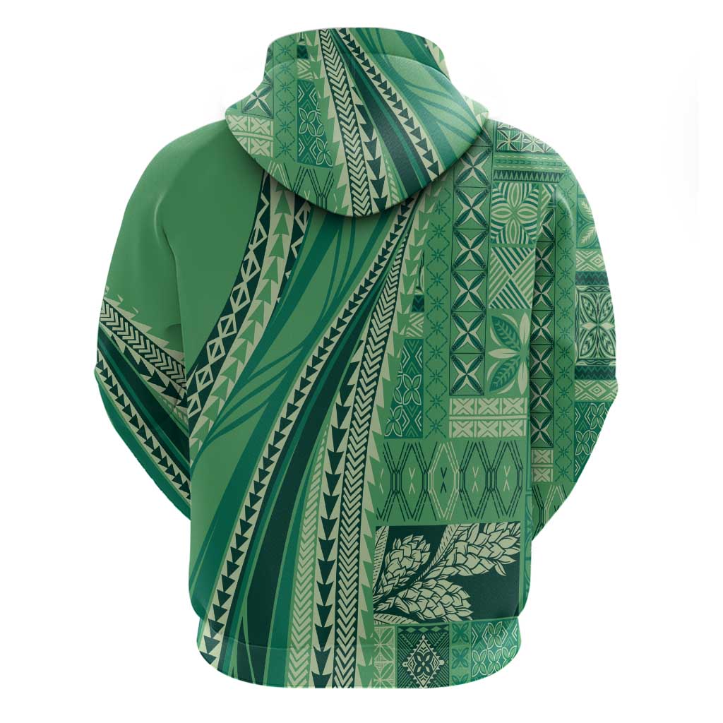 Pasifika Women's Day - Samoa Siapo Malu Tattoo Inspired Zip Hoodie Jade LT7 - Polynesian Pride
