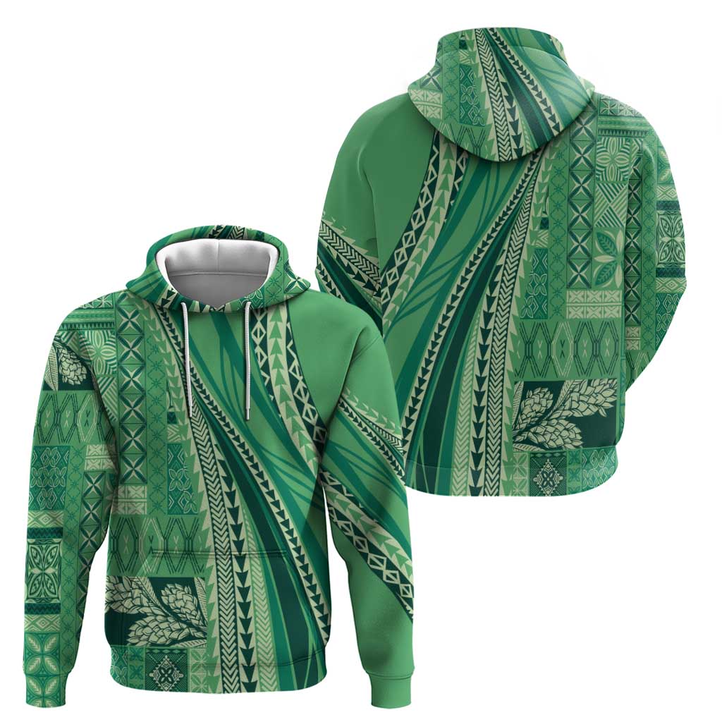 Pasifika Women's Day - Samoa Siapo Malu Tattoo Inspired Zip Hoodie Jade LT7 - Polynesian Pride
