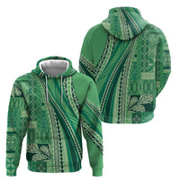 Pasifika Women's Day - Samoa Siapo Malu Tattoo Inspired Zip Hoodie Jade LT7 - Polynesian Pride