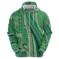 Pasifika Women's Day - Samoa Siapo Malu Tattoo Inspired Zip Hoodie Jade LT7 - Polynesian Pride