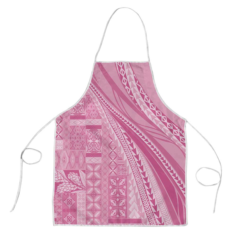 Pasifika Women's Day - Samoa Siapo Malu Tattoo Inspired Apron Pink LT7 Pink - Polynesian Pride