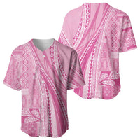 Pasifika Women's Day - Samoa Siapo Malu Tattoo Inspired Baseball Jersey Pink LT7 - Polynesian Pride