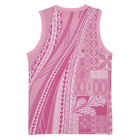 Pasifika Women's Day - Samoa Siapo Malu Tattoo Inspired Basketball Jersey Pink