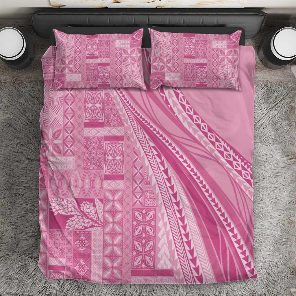 Pasifika Women's Day - Samoa Siapo Malu Tattoo Inspired Bedding Set Pink LT7 Pink - Polynesian Pride