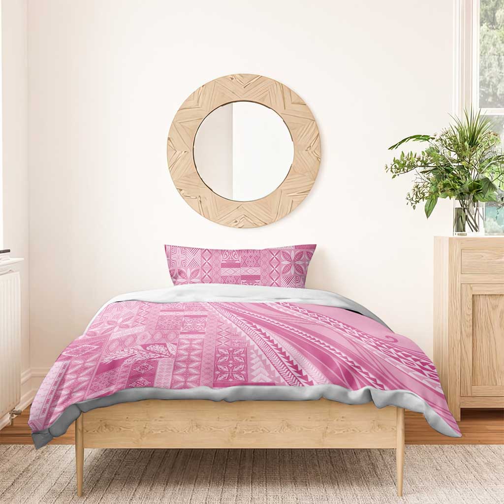 Pasifika Women's Day - Samoa Siapo Malu Tattoo Inspired Bedding Set Pink LT7 - Polynesian Pride