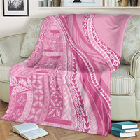 Pasifika Women's Day - Samoa Siapo Malu Tattoo Inspired Blanket Pink LT7 - Polynesian Pride